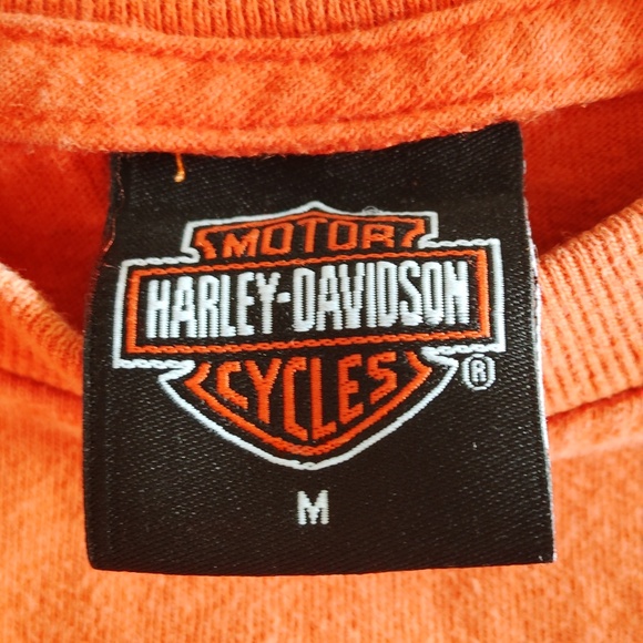Classic Harley-Davidson Men's Orange T-Shirt - Picture 3 of 3